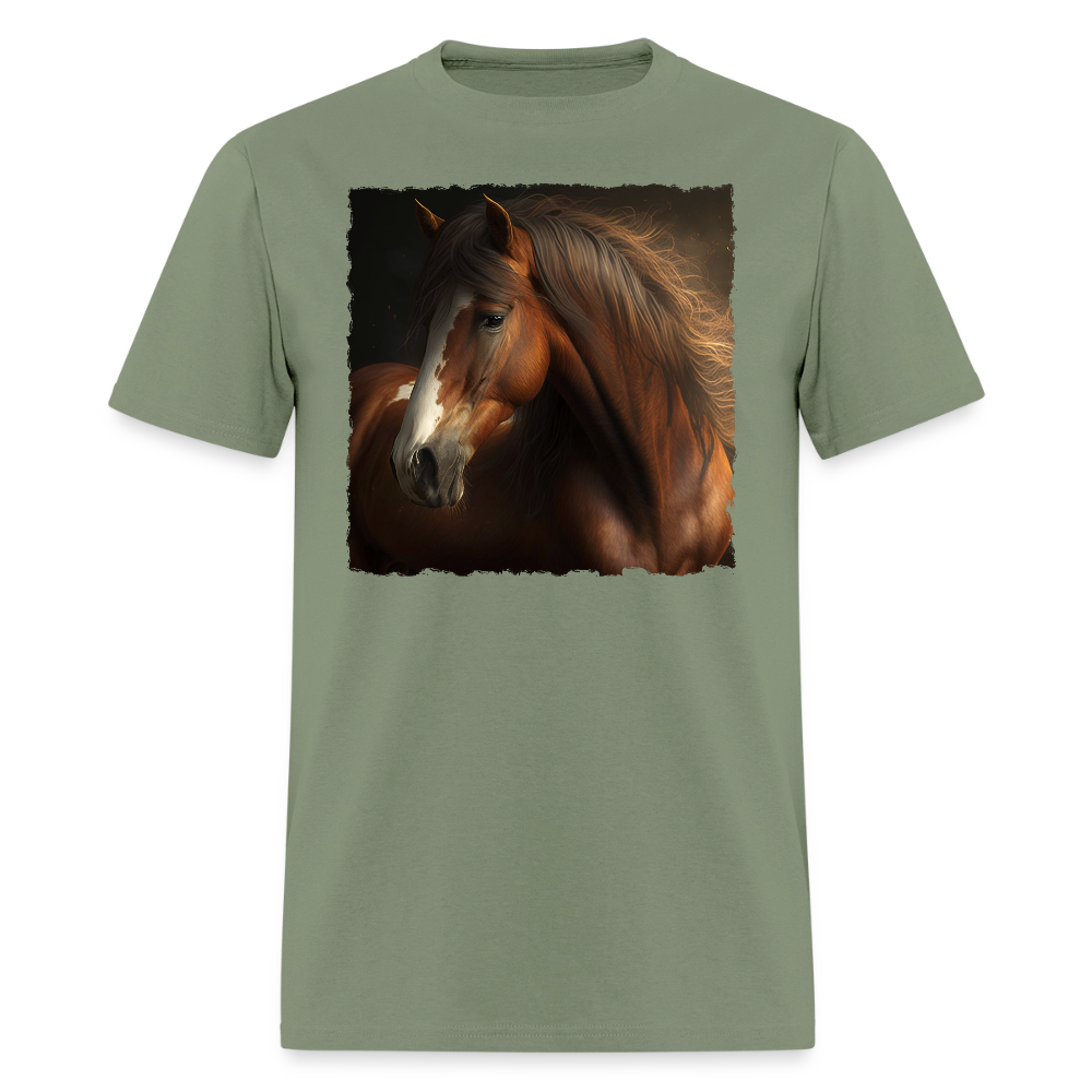 Brown Horse II - Wild & Free - military green