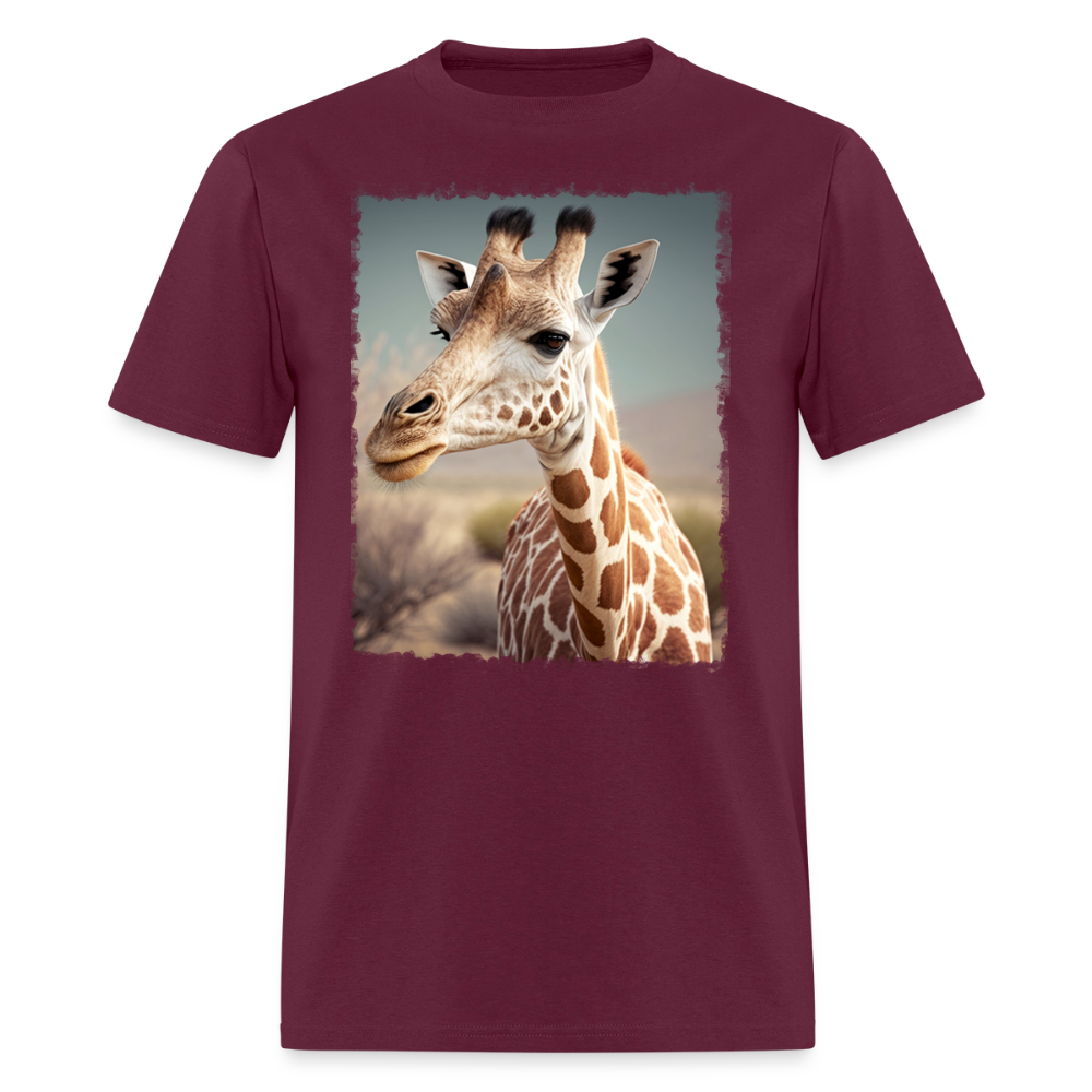 Giraffe II - Wild & Free - burgundy