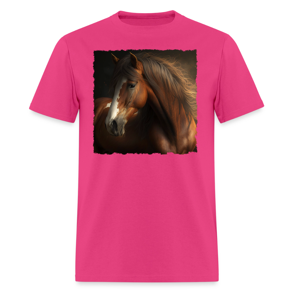 Brown Horse II - Wild & Free - fuchsia