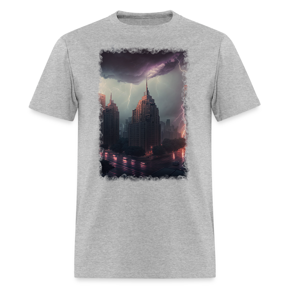 Lightning City III - heather gray