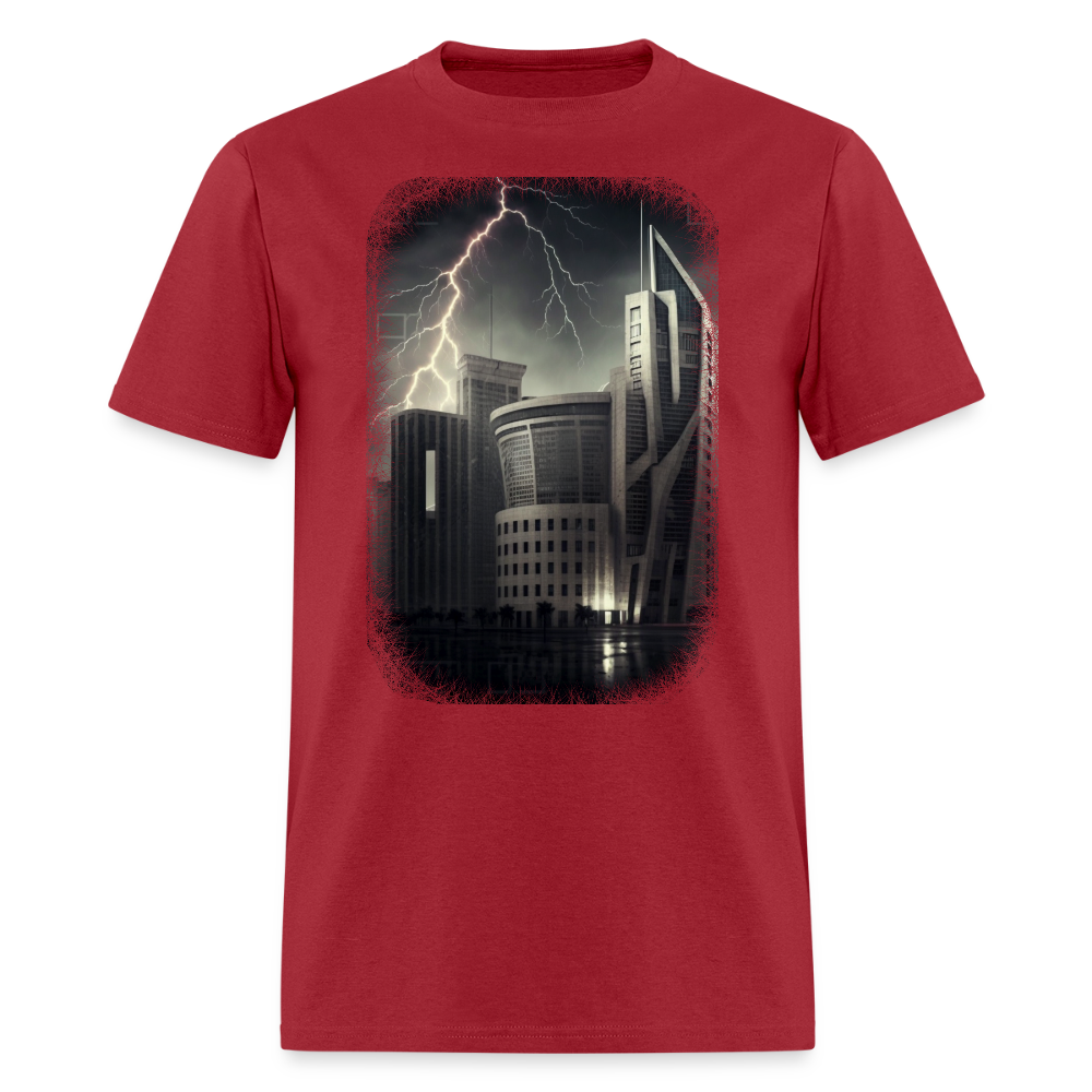 Lightning City II - dark red