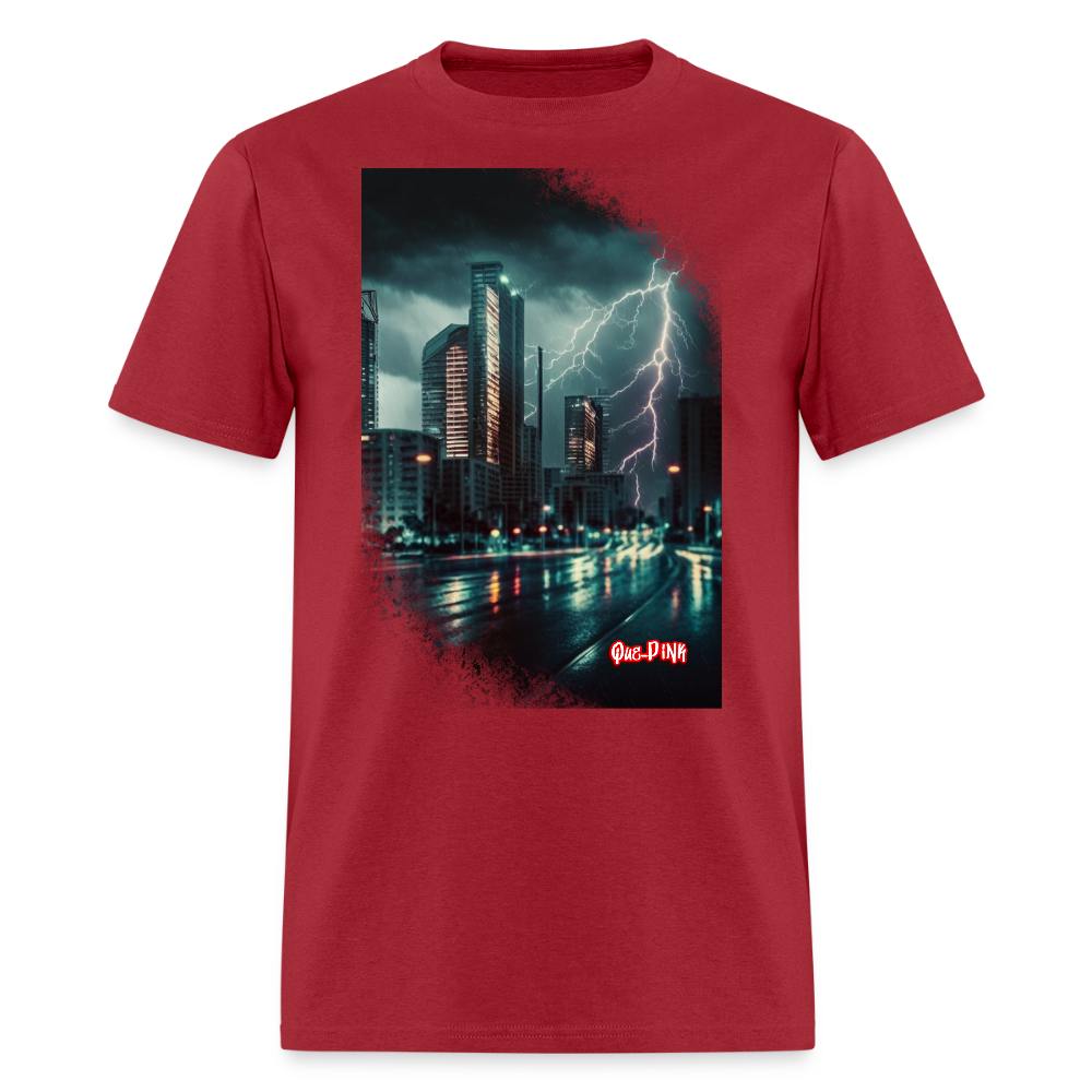 Lightning City - dark red