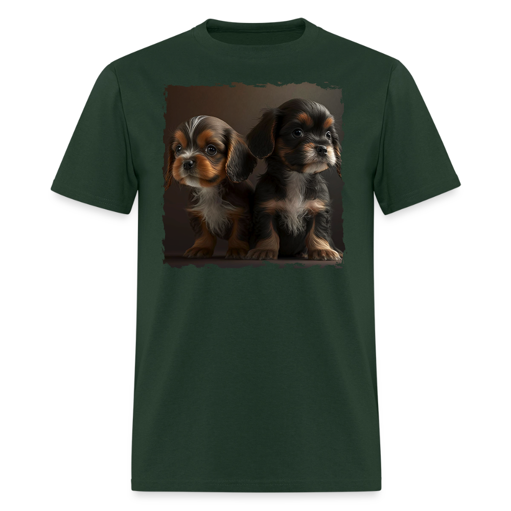 Puppies I - Pure Cuteness - forest green