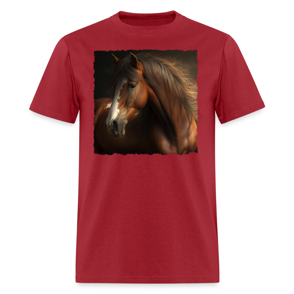 Brown Horse II - Wild & Free - dark red