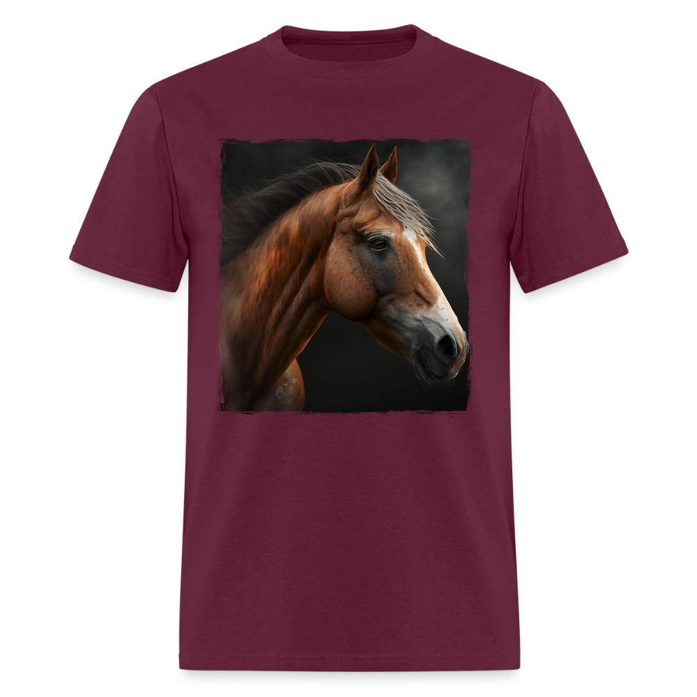 Horse II - Wild &Free - burgundy