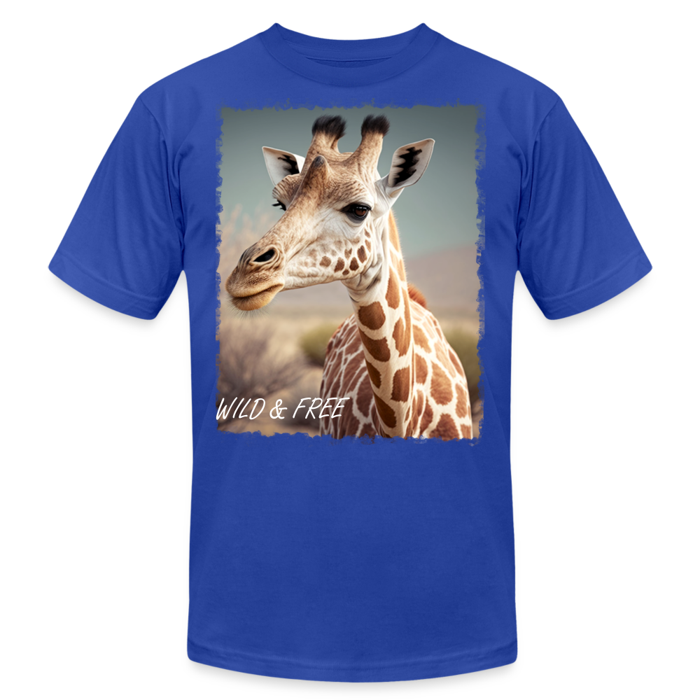 Giraffe - Wild & Free - royal blue