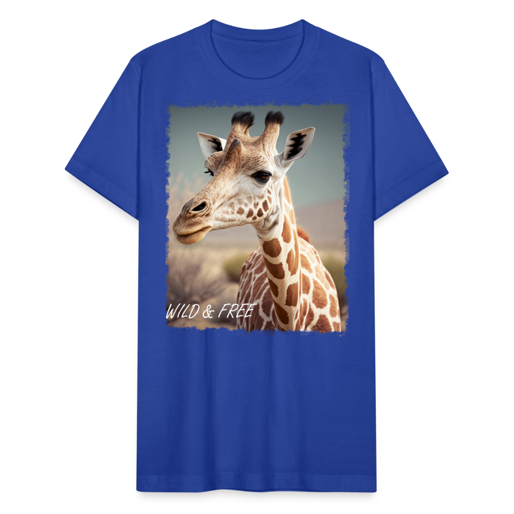 Giraffe - Wild & Free - royal blue