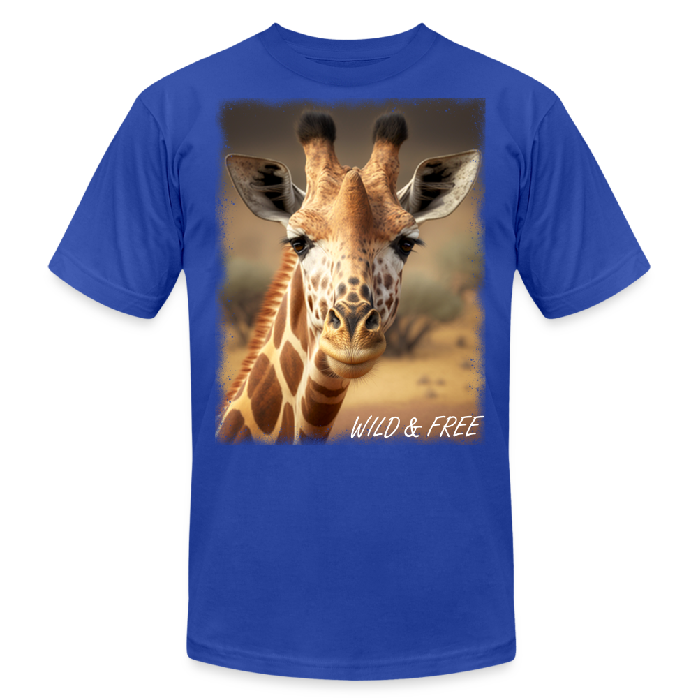 Giraffe - Wild & Free - royal blue