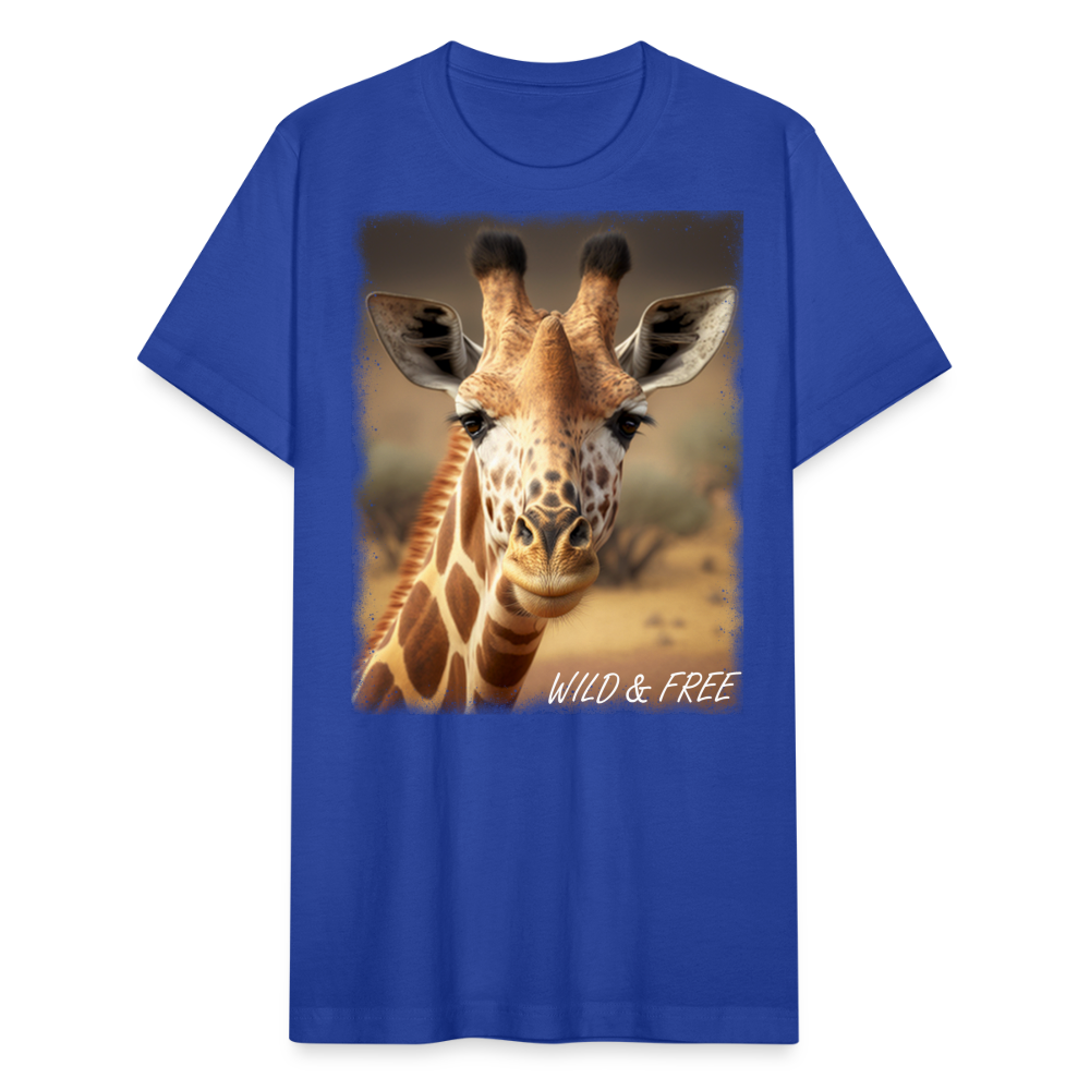 Giraffe - Wild & Free - royal blue