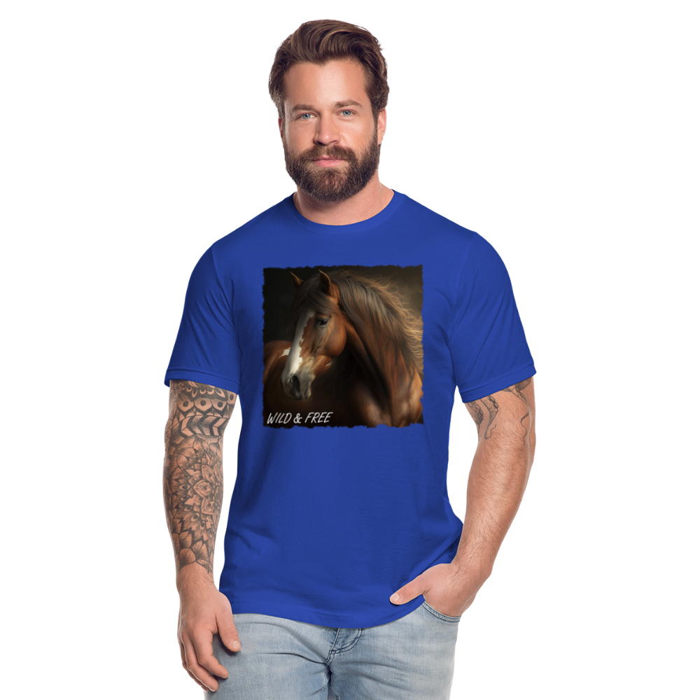 Brown Horse II - Wild & Free - royal blue