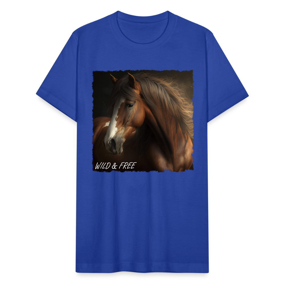 Brown Horse II - Wild & Free - royal blue