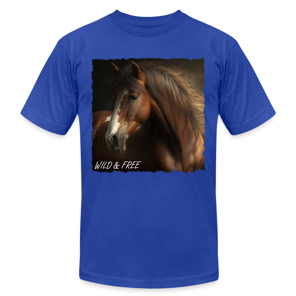 Brown Horse II - Wild & Free - royal blue