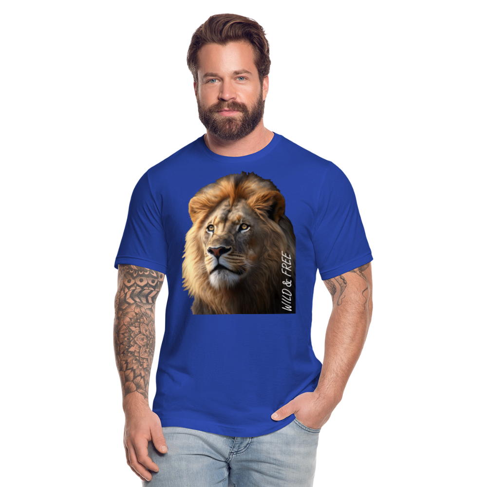 Lion - Wild & Free - royal blue