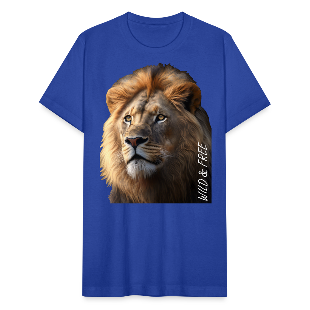 Lion - Wild & Free - royal blue