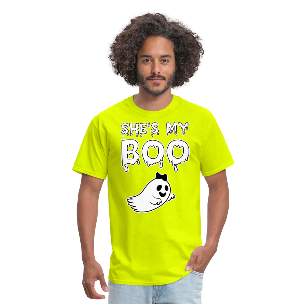 She Is My Boo - safety green